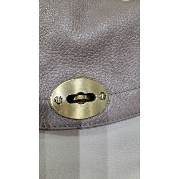 Boden Red & Gray Leather Crossbody Bag With Floral Lining - Picture 12 of 16